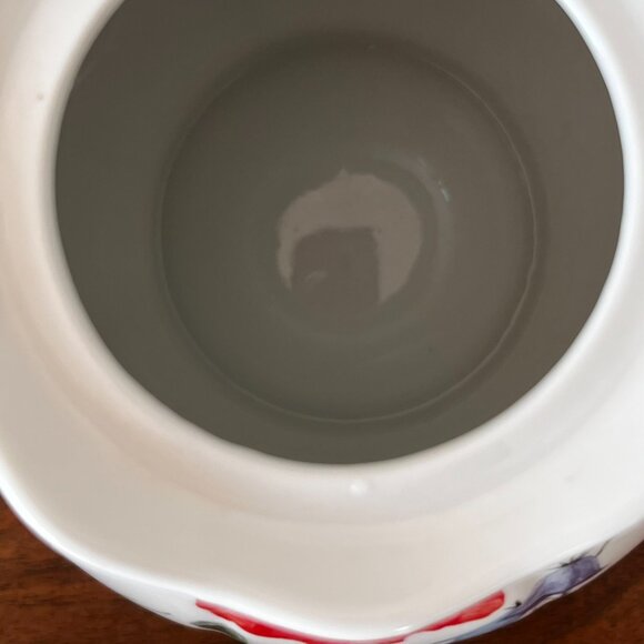 Kent Pottery Porcelain Teapot Floral Dragonflies Poppies Cottagecore SMALL FLAW - Picture 11 of 17